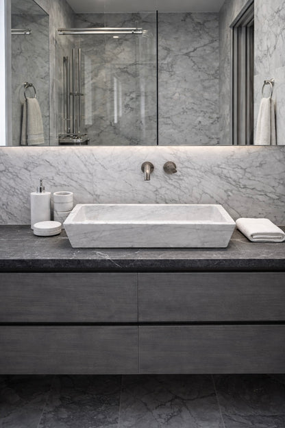 Marmor Waschbecken | Kentro White Dream Edged