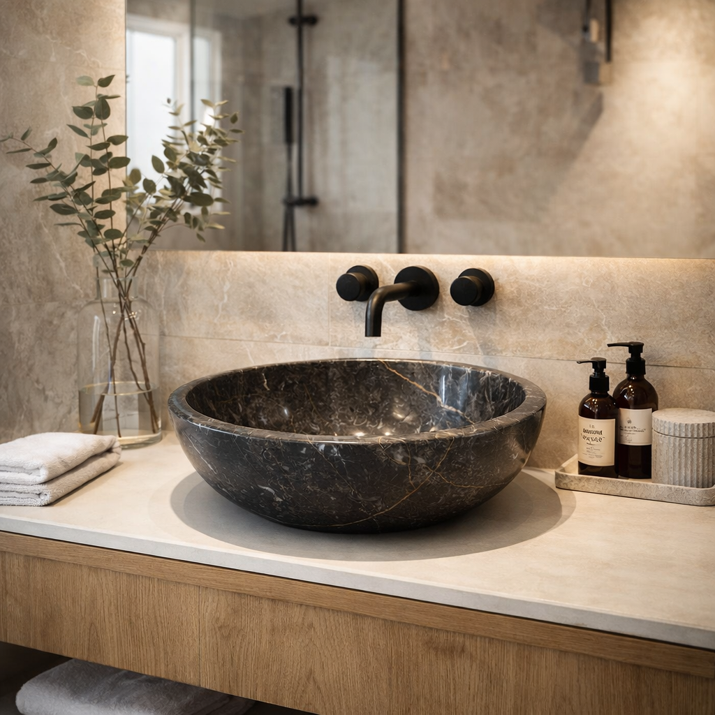 Marmor Waschbecken | Loghi Black Thunder