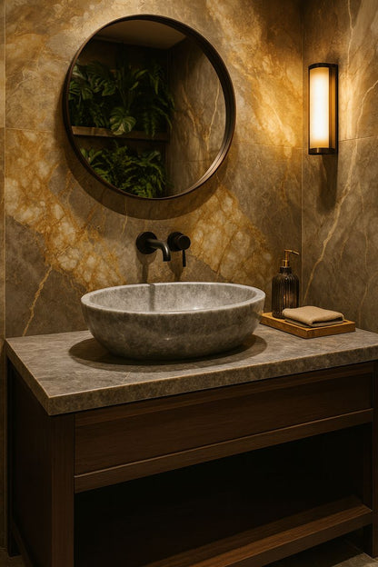 Grey Marble Bowl | Waschbecken
