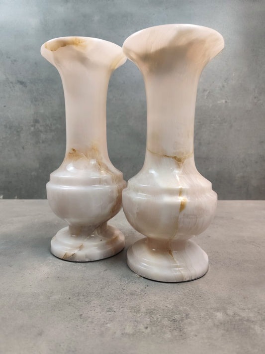 Onyx Marmor Alabaster Vase "LUMINA"