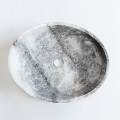 Marmor Waschbecken | Grey Marble Oval