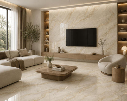 Omani Gold Glossy 120x120cm