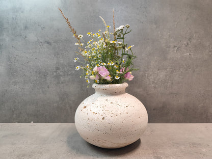 Exklusive Travertin-Vase "Amphora"